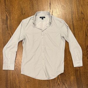 Mizzen+Main Light Gray Checkered Shirt